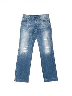 dolce & gabbana mainline mens distressed blue jeans sz 50